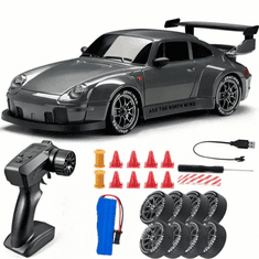 JOJOY® RC drift auto na daljinsko upravljanje, trkaći automobil 20 km/h s baterijom i LED svjetlima | DRIFTOR