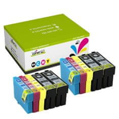 Toner123 Komplet Epson T1301 +T1302 + T1303 + T1304 zamjenske tinte (10) - 4× crna, 2× cijan, 2× magenta, 2× žuta 
