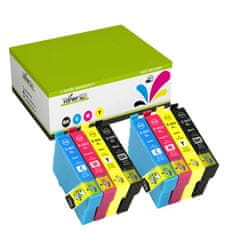 Toner123 Komplet Epson 603XL / Expression Home XP-2100, 2105, 2150, 2155, 3100, 3105, 4100, 4105 / WorkForce WF-2810, 2830, 2835, 2850 - zamjenske tinte (8) - 2x crna XL, 2x cijan XL, 2x magenta XL, 2x žuta XL