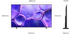 Samsung Crystal U8092F TV, UHD, 214 cm (UE85U8092FUXXH)