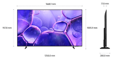 Samsung Crystal U8092F TV, UHD, 189 cm (UE75U8092FUXXH)