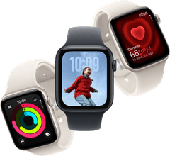 Apple Apple Watch SE 3 pametni sat, GPS, 40 mm, aluminij, + remen M/L, bež (Starlight) (MEH54WF/A)