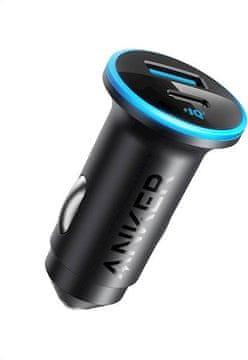 Anker 323 auto punjač, USB-C, USB-A, 52W, crni (A2735G11)