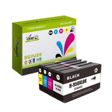 Toner123 Komplet HP 950XL + 3 × HP 951XL (C,M,Y) / C2P43AE / OfficeJet Pro 276, 8100, 8600, 8610, 8620, 8630, 8640 zamjenske tinte (4) - crna XL, cijan XL, magenta XL, žuta XL