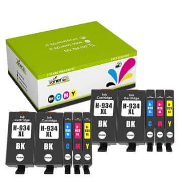 Toner123 Komplet HP 934XL + 935XL / Officejet Pro 6230, 6820, 6830 zamjenske tinte (10) - 4x crna XL, 2x cijan XL, 2x magenta XL, 2x žuta XL
