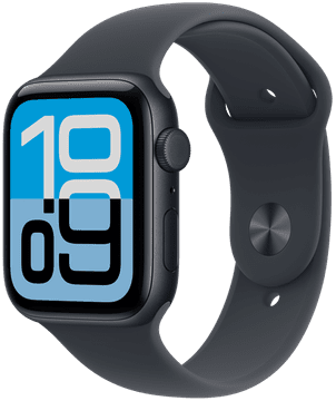 Apple Pametni sat Watch SE 3, GPS, 44 mm, aluminij, + remen S/M, sivi (ponoć) (MEHN4WF/A)