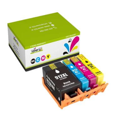 Toner123 Komplet HP 912XL / 3YP34AE / HP OfficeJet 8012, 8013, 8014, 8015, 8020, 8022, 8023, 8024, 8025 zamjenske tinte (4) - crna XL, cijan XL, magenta XL, žuta XL