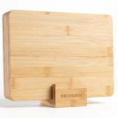 Deco Haus Deco Haus set od 6 drvenih dasaka za doručak [DEBLJINA 0,8 cm] – Mala drvena daska za rezanje 23 x 17,5 cm – Antibakterijska drvena daska – Set dasaka za grickalice za kuhinju – Daska za ručak