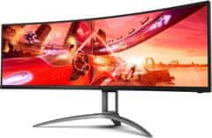 AOC Agon AG493UCX2 monitor, 124 cm (48,8&quot;), VA, DQHD, 165 Hz, USB-C PD