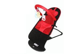 Tavalax Ležaljka – ljuljačka s igračkom, crna/crvena