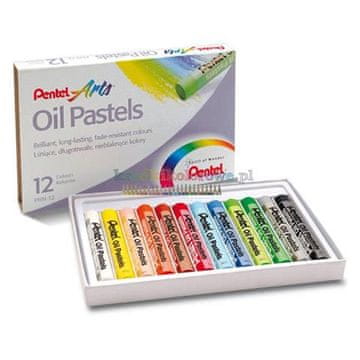Pentel uljne pastele 12 boja