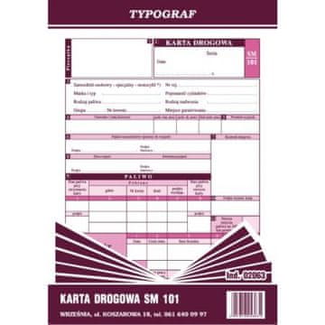 Cestovna karta A5 SM 101 za osobne automobile