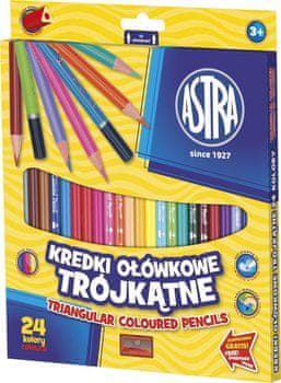 Astra trokutaste olovke 24 boje + šiljilo