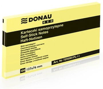 Donau Ljepljivi blok za bilješke 127 x 76 mm žute stranice