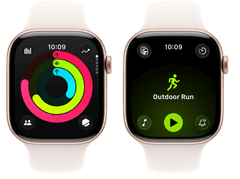 Apple Pametni sat serije 11, GPS, 42 mm, + remen S/M, bež (ružičasto zlato) (MEU04WF/A)