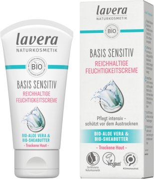 Lavera BASIS SENSITIV hranjiva hidratantna krema s organskom aloe verom i organskim shea maslacem
