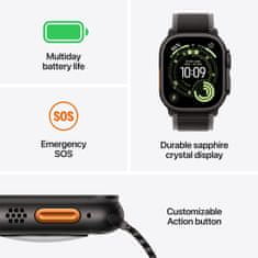 Apple Pametni sat Watch Ultra 3, GPS + Cellular, 49 mm, crni, Ocean Band remen, crni