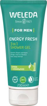 Weleda 3-u-1 ENERGY FRESH gel za tuširanje za muškarce s limunom i cedrom