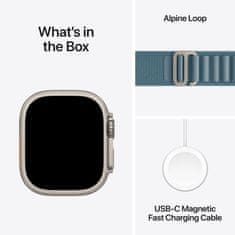 Apple Pametni sat Watch Ultra 3, GPS + Cellular, 49 mm, bež, remen Alpine Loop, plava - L