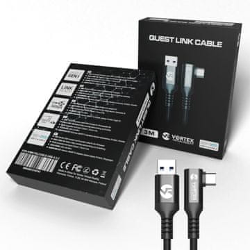 Ortex 3m kabel od VortexVR USB-A do Meta Quest Linka | do Quest 3S Quest 3 Quest 2