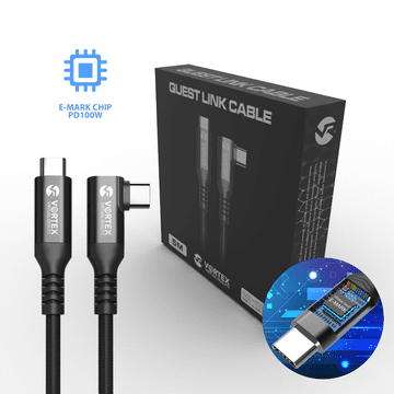 Ortex VortexVR kabel 3m 10 GBPS PD100W (Brzo punjenje) USB-C na META QUEST LINK / OCULUS LINK