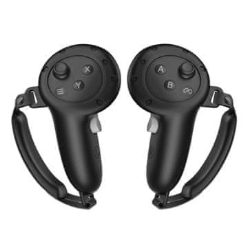 Ortex Silikonske navlake za kontrolere + grip za Meta Quest 3S, 3 | Crne