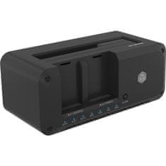 IcyBox IB-2924MSCL-C31 priključna i klonirajuća postaja za M.2 NVMe SSD & 2,5/3,5 SATA SSD/HDD