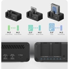 IcyBox IB-2924MSCL-C31 priključna i klonirajuća postaja za M.2 NVMe SSD & 2,5/3,5 SATA SSD/HDD