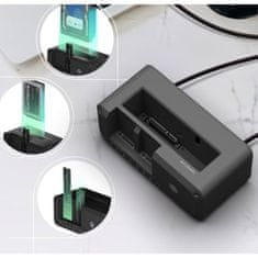 IcyBox IB-2924MSCL-C31 priključna i klonirajuća postaja za M.2 NVMe SSD & 2,5/3,5 SATA SSD/HDD