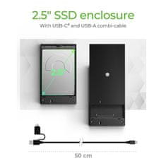 IcyBox IB-200T-C3 USB-C 3.2 kućište za 2,5" HDD i SSD diskove
