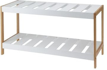 Intesi Giselda bambusov ormarić za cipele bijeli 70x26x36cm MDF bambus