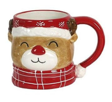 Intesi Božićna šalica s motivom sobova 300 ml keramička