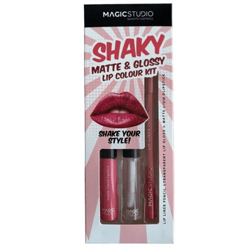 Magic Studio Shaky kit za make-up usana: kontur olovka, sjenčilo i sjajilo za usne