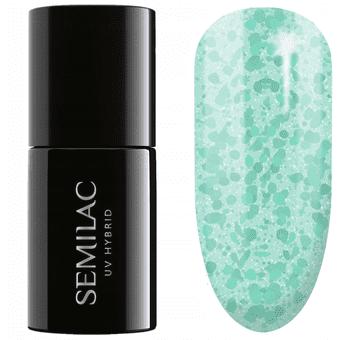 Semilac Hibridni lak za nokte Crushed Ice #495 Semilac Mint Glacier 7 ml