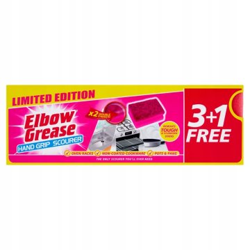 Elbow Grease Ružičasta spužvica za pranje posuđa Elbow Grease, 4 komada
