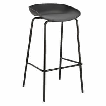Intesi Grego barska stolica, crna, moderna, 75 cm