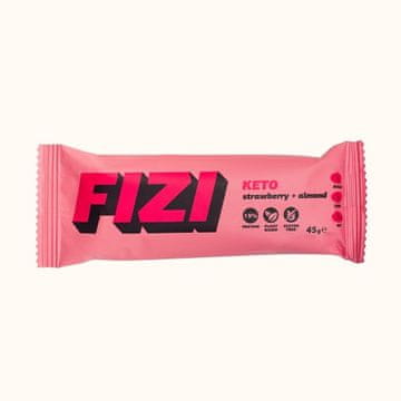 Fizi keto pločica s okusom jagode i badema 45 g