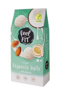 Feel Fit veganske kuglice od kokosa s bademima, bez šećera, 63 g