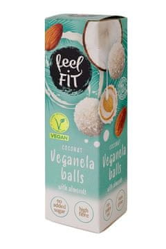 Feel Fit veganske kuglice od kokosa s bademima, bez šećera, 27 g