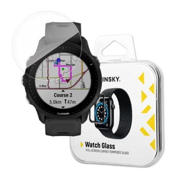 WOZINSKY Kaljeno staklo za Garmin Forerunner 965 Full Glue sat - 2 kom.