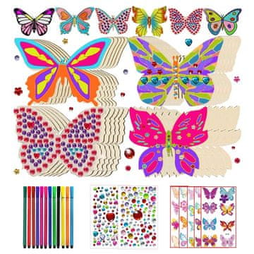 Montessori pomůcky LEPTIRIĆI - kreativni set za slikanje - 24 dijela