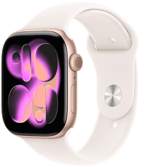 Apple Pametni sat serije 11, GPS, 42 mm + remen, M/L, bež (ružičasto zlato) (MEU44WF/A)