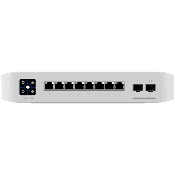 Ubiquiti UniFi Switch Pro 8 PoE USW-PRO-8-POE-EU, switch, 8x GbE (6x PoE+, 2x PoE++), 2x 10G SFP+, PoE 120 W, Layer 3, stolno/zidno