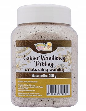 Royal Brand Vanilijev šećer 2% s prirodnom vanilijom 400 g, dobro u staklenci za višekratnu upotrebu