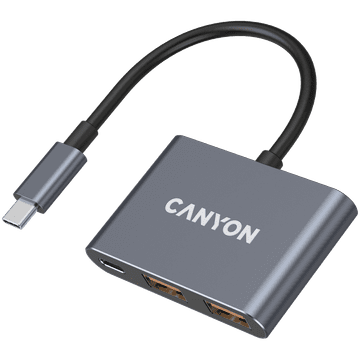 Canyon hub DS-3 3u1 USB-C tamno sivi