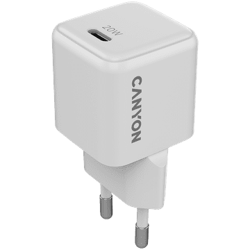 Canyon punjač CU20C GaN 20W 1xPD EU bijeli