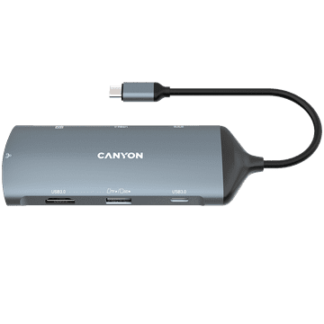 Canyon hub DS-15 8u1 4k USB-C tamno sivi