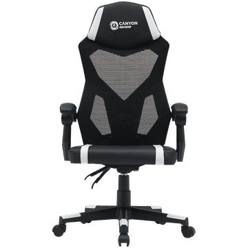Canyon gaming stolica Flow MCH01 Mesh, crno-bijela