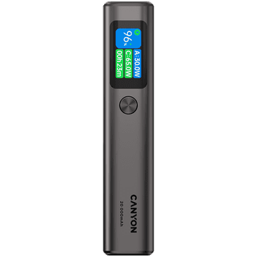 Canyon prijenosna baterija OnPower 230 TFT 20000 mAh PD130W Dark Grey