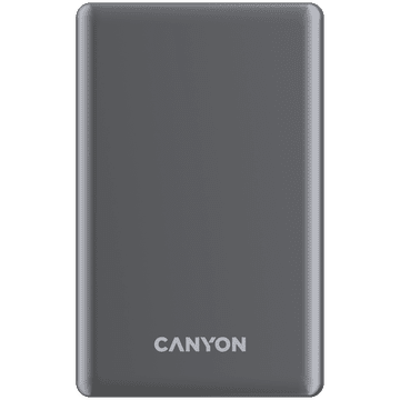 Canyon power bank OnPower 510 slim magnetski 10000 mAh PD20W, tamnosivi